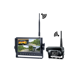 Complete wireless kit with 7’ screen, motorised shutter camera and recording function